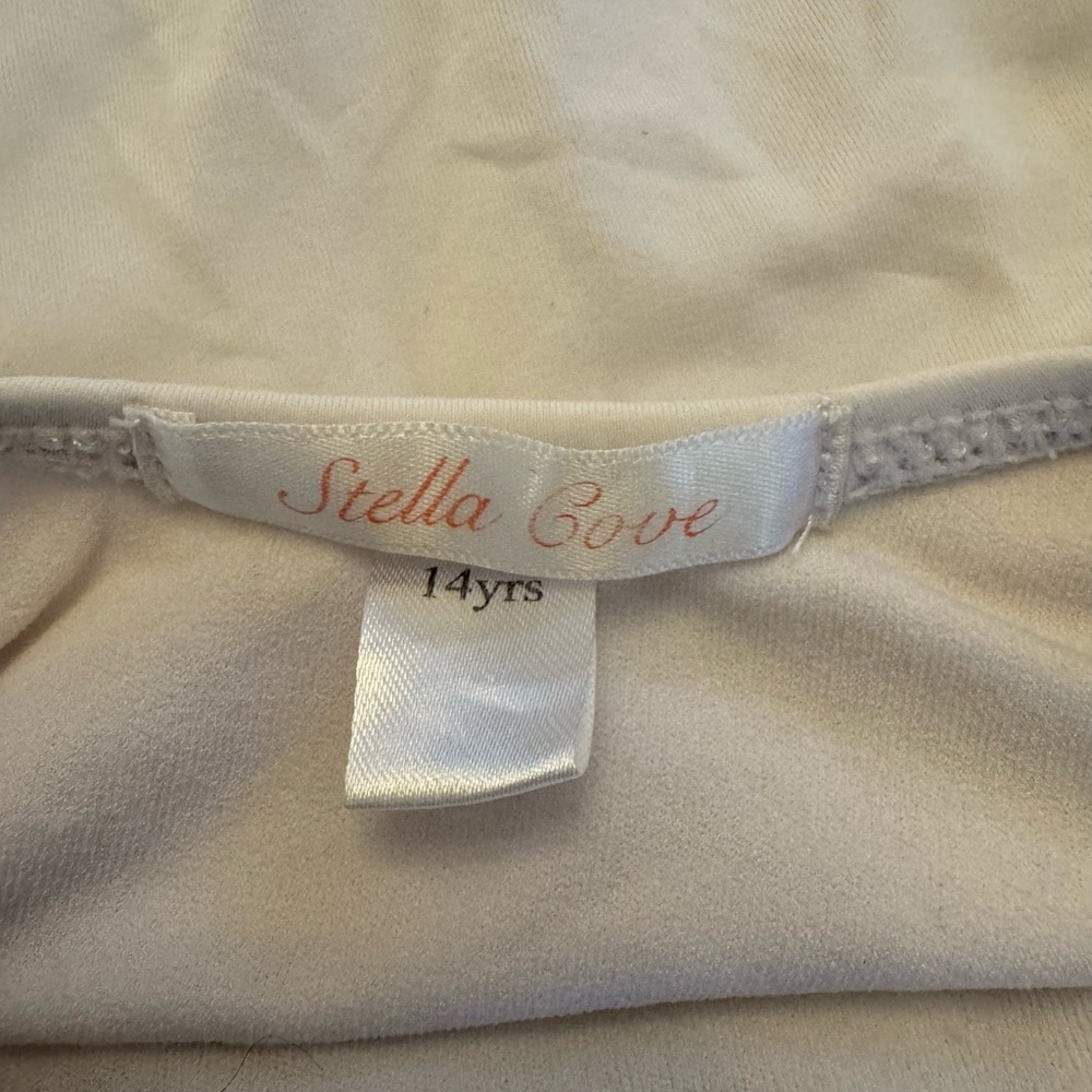Stella Cove White Pink Sequin Lips Swimsuit size 14 - Picture 6 of 8